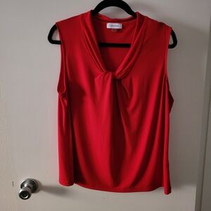 Calvin Klein Scarlet Sleeveless Top